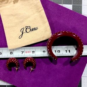 NWOT.J.CREW Acrylic/Rhinestone Bracelet & Earrings